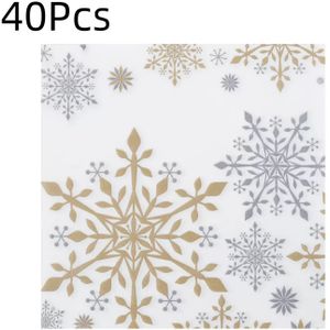20/40/60 stuks Kerst Sneeuwvlok Servetten, Rood en Wit Winter Sneeuwvlok Servetten Wegwerp Diner Hand Servet Handdoek voor Kerst Winter Vakantie Nieuwjaar Verjaardagsfeest Decoraties, 5 x 5 Inch