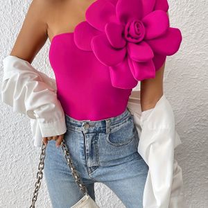 Damesmode Mouwloze Effencolor Bloemen Tanktop