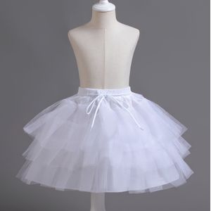 Stijlvolle Witte Prinsessenjurk voor Meisjes - Meerlaagse Mesh Petticoat met Lintjes, Polyester, Geschikt voor Alle Seizoenen voor Feesten & Optredens, Prinsessenjurken voor Meisjes