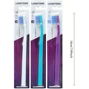 3st Schone Beugels Volwassen Tandenborstels Orale Gebits Tandenborstel Zachte Borstel voor Mondgezondheidsverzorging