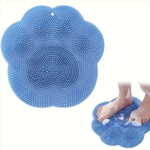 1 stuk Douchevoet- en Rugscrubber Mat - Antislip, Makkelijk Schoon te Maken Badmassagekussen voor Verbeterde Exfoliatie en Ontspanning