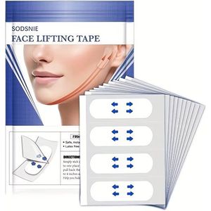 Gezichtslifting Tape, voor , Dubbele Kin & Nek, Directe Licht Beige Wordende, Waterdichte Transparante Gezichtsvorming Patches, Gezichtsverzorgingsgereedschap in Licht Beige