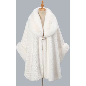 2024 Winter Dames Capuchon - Zachte Kunstbont Gevoerde Lichtgewicht Warme Jas, Machinewasbare Kleur Poncho Sjaal voor Casual Uitjes (Helderroze/Khaki/Grijs/Wit/Zwart), Decoratieve Sjaal, Textuur