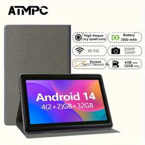 7 Inch 14 Tablet, met 4GB (2GB+2GB Uitbreiding) RAM, 32GB ROM, 3500mAh, Core Processor, 7 Inch Tablet, Tablet IPS Scherm, Camera, Wi-Fi, PC, Pad Tablet