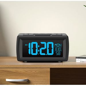 7-in-1 Multifunctionele Wekker Radio met Digitale Display, FM Radio, USB Opladen, 7-Kleur Achtergrondverlichting, & Sleep Timer, Ideaal voor Slaapkamer Bedside Gebruik - Batterij Niet Inbegrepen