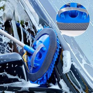 Blauwe Microvezel Auto Was Handschoenen met Lange Steel - Flexibel, Stevig, Handig voor het van Auto's, Zonder Batterij