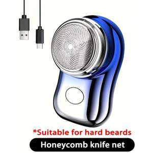 Verbeterde Mini Elektrische Scheerapparaat, Heren Capsule Scheermesje, Oplaadbare Zakformaat Scheerset, Draagbaar voor Thuis, Auto en Reizen - Ideaal als Cadeau