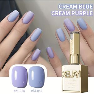 Gel Nagellak - Pastel Blauw & , Langhoudende Glanzende Finish, Eenvoudige Applicatie, Geen /Nodig, voor Thuis, Salon, Nail Art, Nagelstudio