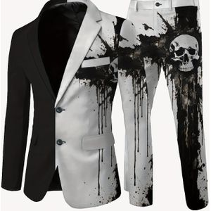 pak set, casual high-end kreukvrij pak en broek ensemble.