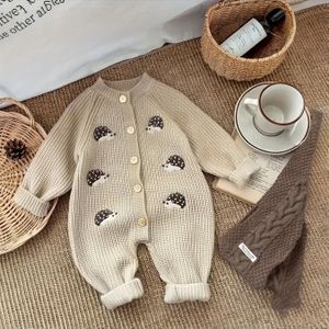Koreaanse Stijl Lente/Herfst Gebreide Bodysuit voor Kinderen, Baby Gebreide Romper voor Uitjes en Kerst, Perfect voor Buiten