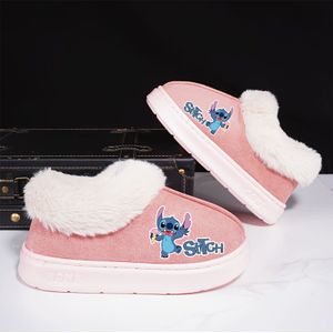 Disney Stitch 2D Print Pluche Pantoffels, Unisex Winter Warmte, Ontwerp met Dikke Comfortabele voor Binnen/Buiten Gebruik, Lichtgewicht Warme Schoenen in Meerdere Kleuren