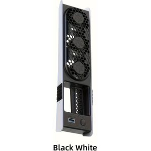 Koelventilator met RGB-verlichting voor PS5 PS5 SLIM DISC&DIGITAL, 3 RGB Koelventilators, Instelbare Luchtstroommodi, 3 Snelheden Ventilator met USB 3.0 Poort & Dynamische RGB Verlichting