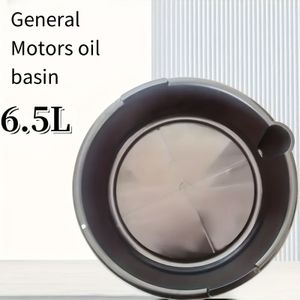 Zwarte Kunststof Olieopvangbak van 1.72 Gallon - Duurzaam, Gemakkelijk Schoon te Maken Plat Dienblad voor Voertuigreparatie en Onderhoud, Ideaal voor het Verzamelen van Olie Tijdens Werk