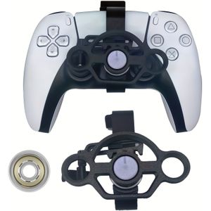 PS5 Controller Mini Stuurwiel - Soepele Rotatiemechanisme, Eenvoudige Installatie met Verstelbare Bevestigingsschroeven en Ergonomische Greep voor Rij- & Racegames, PS5 Compatibel Accessoire