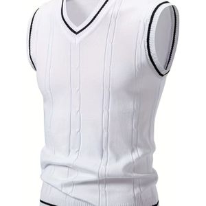 Nieuwe -Border Vest voor Heren met een Verstopt Gebreid Ontwerp