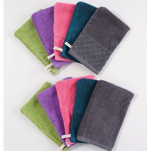 8st/10st Badhandschoenen 100% Katoen Europese stijl Wasdoek met Lus Katoen absorberend zacht geschikt voor bad handdoek herbruikbare make-up verwijderaar handschoenen meerkleurig optioneel