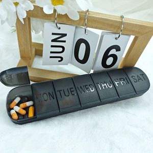 Wekelijkse Pillenorganizer Doos, 7-Dagen Pillendoos met Reliëf Labels, Voedselveilig, Makkelijk te Openen, Geschikt voor Medicijnen, , Visolie, Supplementen, Thuismedicijnopslag