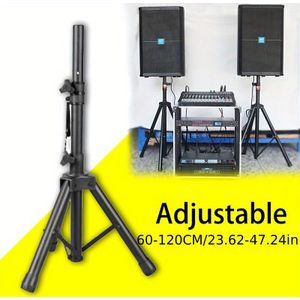 Professional Speaker Stand With Floor-standing Base And Metal Card Holder