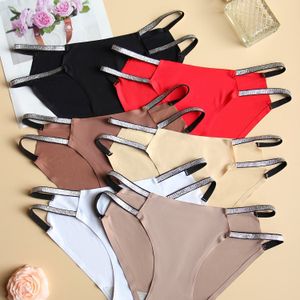 6-pack Seamless Panties For Women, 90% Polyamide 10% Elastane, Solid Color With Strap Detail, Knit Fabric, Drop Waist, Soft & Breathable Underwear & Lingerie