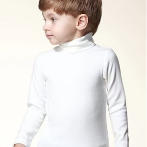 Peuter Baby T-shirt met lange mouwen, hoge hals, kleur, voor meisjes, jongens, kinderkleding