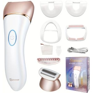Elektrische Bikini Trimmer Scheerapparaat voor Vrouwen - Oplaadbare Haarverwijderingsset voor Bikini, Oksels, Benen, Armen, Lichaam en Gezicht