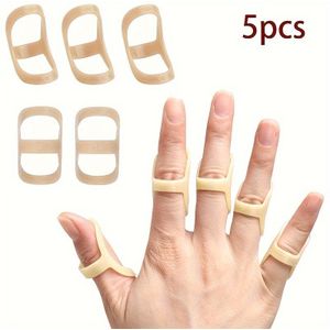 5st Ovale Vinger Splinten - Aanpassingsondersteuning voor Midden, Ring, Duim- of Kleine Vingers - Machinewasbaar, Wit PP Materiaal