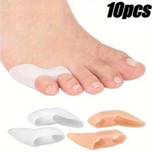 10-Pack Gel Teenspreiders met Doppen, Siliconen Teenspreiders voor , Demping en Bescherming, Alleen Handwas, Veter Sluiting, Multifunctionele Voetverzorging