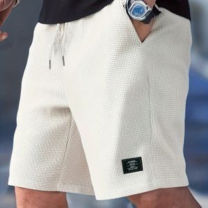 Casual Corduroy Shorts - Zomer Strand Stijl, Licht , Trekkoord Taille, Losse Pasvorm, Lichtgewicht & Ademend voor Casual Kleding, Strand Shorts