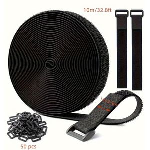 25 stuks/50 stuks Vrij Verstelbaar en Bij te Snijden, Bevestiging met Klittenband