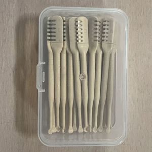 30-Pack 360° Draaibare Dubbele Kop Neushaartrimmer met Reinigingsgereedschap - Geen Elektriciteit Nodig, Zachte Borstels voor Pijnloze Verzorging, Duurzaam Plastic Materiaal