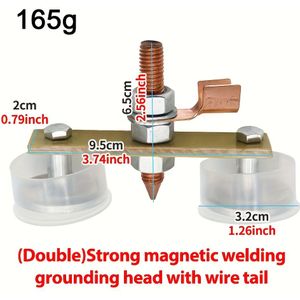 1pc Stabiliteit Sterke Magnetische Lassupport Stud Lasmagneet Hoofd Staart Lassen Stabiliteit Auto Carrosserie Gereedschap Voor Elektrisch Lassen Grondklem Connector