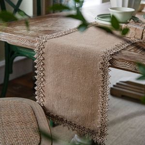 1-pack Natural Jute Table Runner - Solid Color Rectangular Holiday Dining Decor For Christmas, High-quality Rustic Home Decoration With Durable Textured Weave, Christmas Table Decor, Details