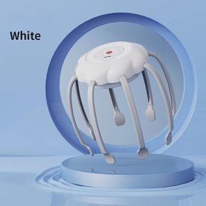 Kopmassager in octopusstijl met verstelbare instellingen, USB-oplaadbare, met een ingebouwde lithiumbatterij.