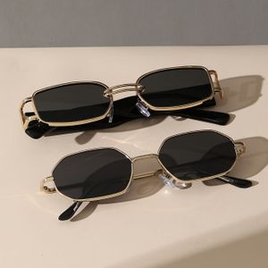 2 Paar Unisex Mode Klassieke Vintage Geometrische Montuur Casual Brillen, Geschikt voor Winkelen, Dagelijks Gebruik, Onafhankelijkheidsdag, Nieuwjaar