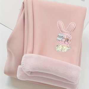 Meisjes Herfst- en Winter Cartoon Mode Composiet Ultra-Zachte Fleece-Gevoerde Dikke Leggings
