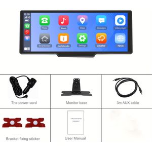 PODOFO 10.26-inch draagbare draadloze Carplay autoradio voor CarPlay & voor / backupcamera / draadloos / navigatie / AUX voor alle voertuigen, zonder batterij