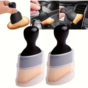 Car Cleaning Brush - Gentle Bristles, Ideal For Efficient Interior Maintenance And Dusting Of Tight Spaces, Essential Tool For Perfect Vehicle Care