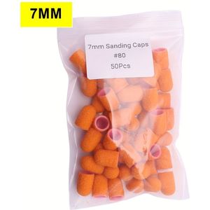 50 stuks Multimaat Nagelknipperhoezen (5mm/7mm/10mm/13mm) - Zware C-Grit Schuurkappen voor Manicure & Pedicure, Slijptips, Compatibel met Nagelvijlen & Polijsters, Voet- en Handbeschermers