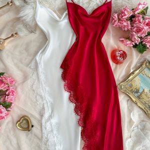 Midden- Richting Dames Kant Patchwork Sexy Comfortabele Uitgebreide Kant Patchwork Slaapjurk 2- Set