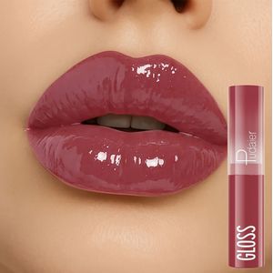 Pudaier Hydraterende & Waterproof Lipstick met Spiegelglas - Langhoudende Glanzende Finish, Niet-Irriterend voor Alle Lichte Types, Valentijnsdag Cadeau voor Haar