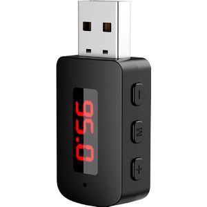1pc M10 2-in-1 Draadloos 5.4 Draadloos Audio Transmitter Ontvanger, USB Gevoede FM -Free Adapter, Voertuig Audio Streaming Zonder Batterij