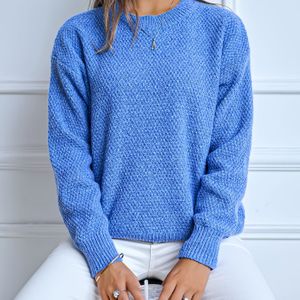 Vrouwen Herfst en Winter Lange Mouw Kleur Losvallende Warme Trui