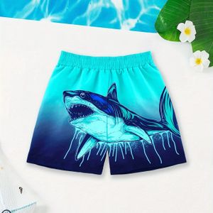 Boys' Print Swim Trunks - Quick-dry, Loose Fit Beach Shorts For Summer Fun
