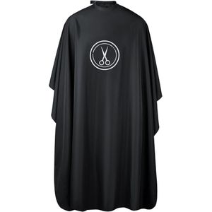 Barber'S Cape - Groot, Anti-Statisch, Stylist'S Cape voor Kappers, Salon Gebruik, Wit met Schaar Ontwerp, Stijlvolle Barber Attire|Professionele Barber Gear|Duurzaam Barber Cape