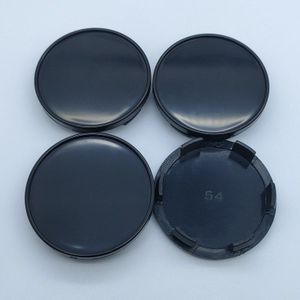 4 Car Wheel Center Hubs, Car Wheel Center Hubs For , Center Rim Cap Outer Diameter = 54mm Inner Diameter = 51mm, Silvery Black