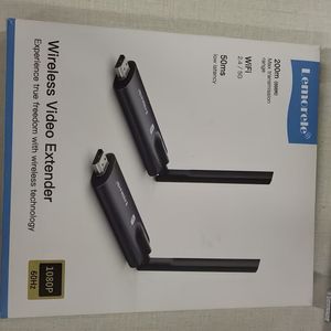 Lemorele 5G 200M Draadloze HDTV Extender en Receiver - Lage Latentie, 50ms, USB-C, Plug and Play, voor -telefoons, laptops, TV, projector, monitor, TV-monitor | Stijlvol Ontwerp | USB C