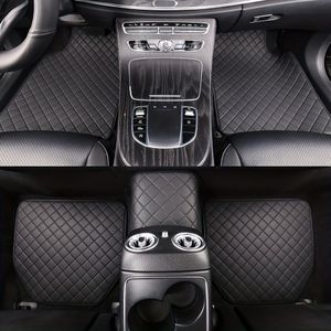 5-piece Pu Leather Vehicle Floor Mats - Waterproof Front & Rear Foot Pads With Non-slip Grip, Luxury Automotive Interior Protection Accessories