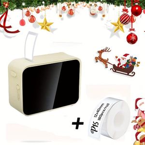 Feestelijke Mini Thermische Printer: Draagbaar en Draadloos voor iOS en - Geschikt voor Thuis en Kantoor - Draadloos Ingeschakeld - Gebruikt 1200mAh Lithium-Polymerbatterij - Merk Marklife