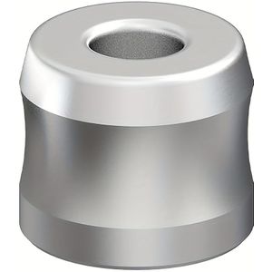 Zwarte Aluminiumlegering Veiligheidsscheermes Houder met 0,7 Inch Opening Diameter - Stijlvol Badkamer Scheerstandaard voor Mannen en Vrouwen, Inclusief Reservebladen en Opbergdopjes
