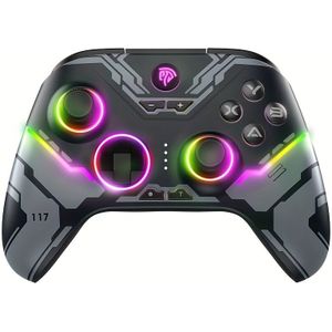 EasySMX X15 Draadloze PC Controller - Gamepad met Hall Joystick/Hall Trigger/RGB Verlichting Verbeterde Draadloze Controller - Geen Drift, Compatibel met Windows PC, voor , Steam en voor Switch